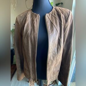 Vintage Bradley Bayou Brown Nubuck Leather Jacket-Women’s XS